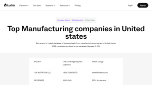 Manufacturing Companies in United states | Sales leads list by Lusha - biggest manufacturing companies in usa