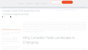 Canada Trade Shift Away from the U.S.| New Opportunities - Macmillan - canadian exports to usa