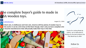 Complete buyer's guide to wooden toys made in the USA. - Made By Liberty - toys made in usa