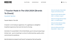 7 Toaster Made in The USA 2024 (Brands To Check) - MadeFind - toaster made in usa