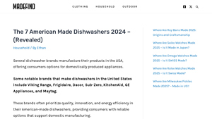 The 7 American Made Dishwashers 2024 - (Revealed) - MadeFind - dishwashers made in usa
