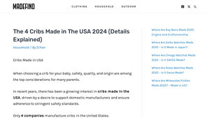 The 4 Cribs Made in The USA 2024 (Details Explained) - MadeFind - solid wood cribs made in usa