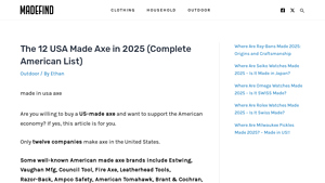The 12 USA Made Axe in 2025 (Complete American List) - MadeFind - axe made in usa
