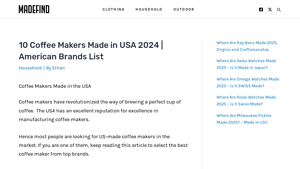 10 Coffee Makers Made in USA 2024 | American Brands List - MadeFind - coffee maker made in usa