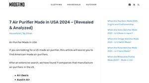 7 Air Purifier Made in USA 2024 - (Revealed & Analyzed) - MadeFind - air purifier made in usa