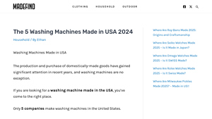 The 5 Washing Machines Made in USA 2024 - MadeFind - washing machines made in usa