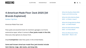4 American Made Floor Jack 2025 (All Brands Explained) - floor jack made in usa