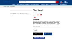 Made In USA | Tiger Trowel - garden trowel made in usa