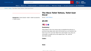 Made In USA | The Wave Toilet Tattoos, Toilet Seat Decal - made in usa tattoo