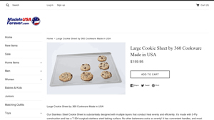 Large Cookie Sheet by 360 Cookware Made in USA - stainless steel cookie sheets made in usa