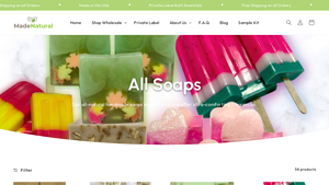 Wholesale Premium Soaps Handmade in the USA by Made Natural - hand made soaps for importing to usa
