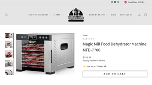Magic Mill Food Dehydrator Machine MFD-7700 - Royaluxkitchen - dehydrator made in usa