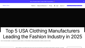 USA Clothing Manufacturers - makersrow.com - clothing companies usa