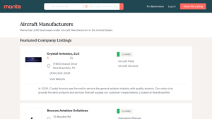 Aircraft Manufacturers | United States - Manta.com - airplane manufacturers in usa