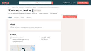 Flextronics Americas Milpitas CA, 95035 - Manta.com - flex international usa inc