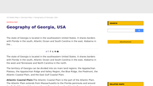 Geography of Georgia, USA - parts of georgia usa