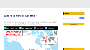 Where is Hawaii Located? Location map of Hawaii - hawaii part of usa