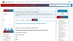 North America Transformer Companies | Market Research Future - transformer companies in usa