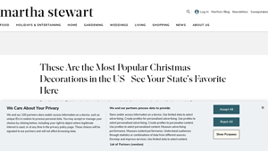 Martha Stewart - Most Popular Christmas Decorations by State