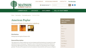 Matson Lumber - American Poplar