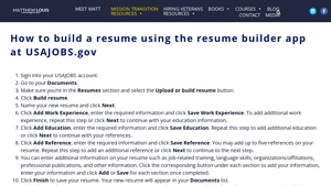 USAJOBS Resume Builder - Matthew J. Louis - usa jobs resume builder