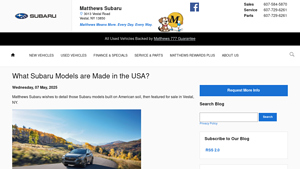 What Subaru Models are Made in the USA? | Matthews Subaru - are subarus made in usa