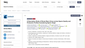 A Descriptive Study of Brown Bear (Ursus arctos) Sperm Quality and ... - usa peptides