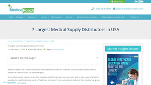 7 Largest Medical Supply Distributors In USA - MedicoReach - usa medical supply