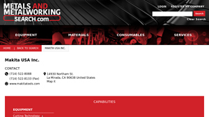 Makita USA Inc. - Metals and Metalworking Search - makita usa inc