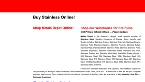 Buy Stainless Online! - Metals Depot - stainless steel suppliers in usa