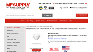 KN95 Respirator Mask USA Made (GB2626-2019) 5 Per pack| MF Supply - kn95 masks made in usa