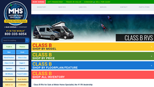 Class B RVs for Sale at Motor Home Specialist, the #1 RV dealership - largest rv dealer in usa