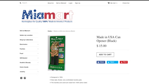 Made in USA Can Opener (Black) - Miamart - can opener made in usa