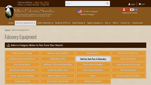 Falconry Equipment & Supplies Online | Mike's Falconry Supplies - falconry supplies usa