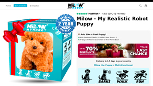 Milow - My Realistic Robot Puppy - MILOW ROBOTICS - puppy toys made in usa