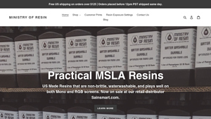 Ministry of Resin, USA MADE mSLA Resin for 3D printing - 3d printer made in usa