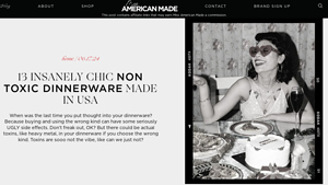 Non Toxic Dinnerware Made in USA - Miss American Made - dishware made in usa