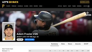 Adam Frazier #26 - Pittsburgh Pirates - MLB.com - wiese usa indianapolis