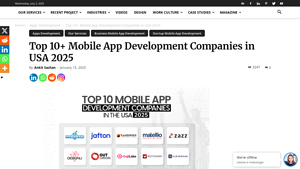 Top 10+ Mobile App Development Companies in USA 2025 - mobile app development company in usa