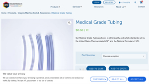 Medical Grade Tubing- Class VI- Vinyl - Molded Products - medical grade tubing 3/8 od made in the usa