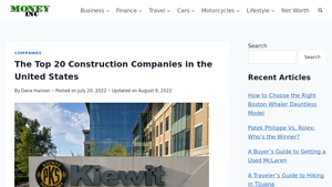 The Top 20 Construction Companies in the United States - Money Inc - major construction companies in usa