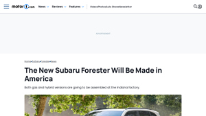 The New Subaru Forester Will Be Made in America - Motor1.com - are subarus made in usa