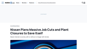 Nissan Plans Massive Job Cuts and Plant Closures to Save Itself - nissan manufacturing plants in usa