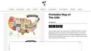 Printable Map of The USA - Mr Printables - usa map print