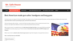 Best American made gun safes: handguns and long guns - safes made in usa