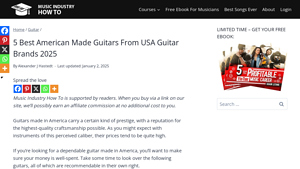5 Best American Made Guitars From USA Guitar Brands 2025 - Music ... - guitar usa made