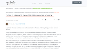 Best Stainless Steel Cookware Made In USA of 2023 - MyKitchenAdvisor - stainless steel skillet made in usa