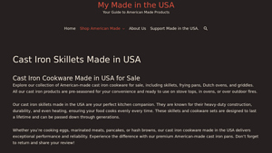 Cast Iron Skillets Made in USA - cast iron frying pans made in usa