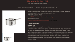 3 Quart Sauce Pan • Your Guide to American Made Products - My Made in ... - saucepan made in usa