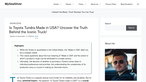 Is Toyota Tundra Made in USA? Uncover the Truth Behind the Iconic Truck! - toyota made in usa